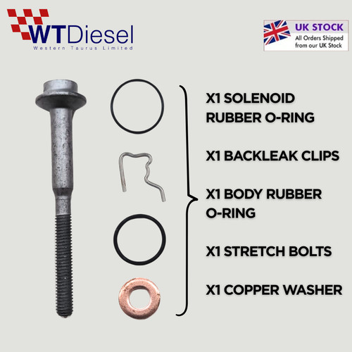 Backleak clips seal - and, bolt