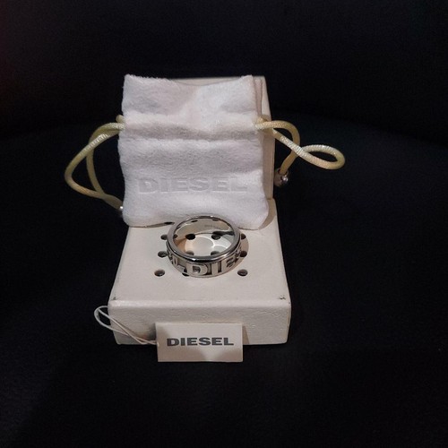 Diesel ring silver color - silver,