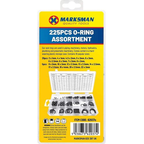 225pc ring tap - ring, washers